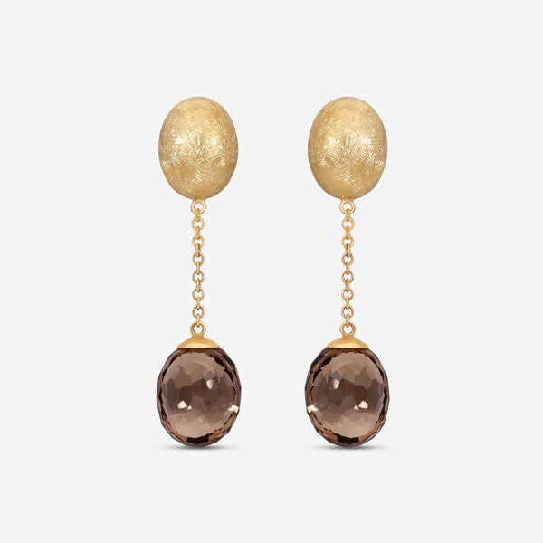 Nanis 18K Yellow Gold Natural Stone Earrings ON3 - 559_Brown - THE SOLIST - Nanis