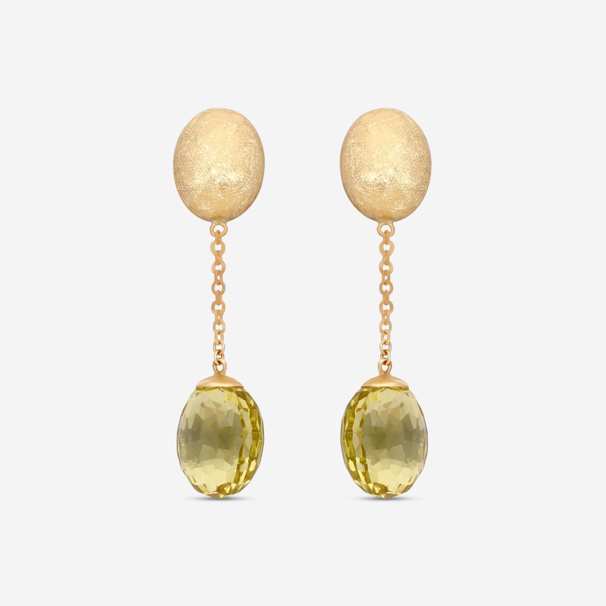 Nanis 18K Yellow Gold Natural Stone Earrings ON3 - 559_Green - THE SOLIST - Nanis