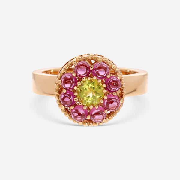 Nanis 18K Yellow Gold Peridot & Rhodolite Cocktail Ring AH16 - 560 - THE SOLIST - Nanis