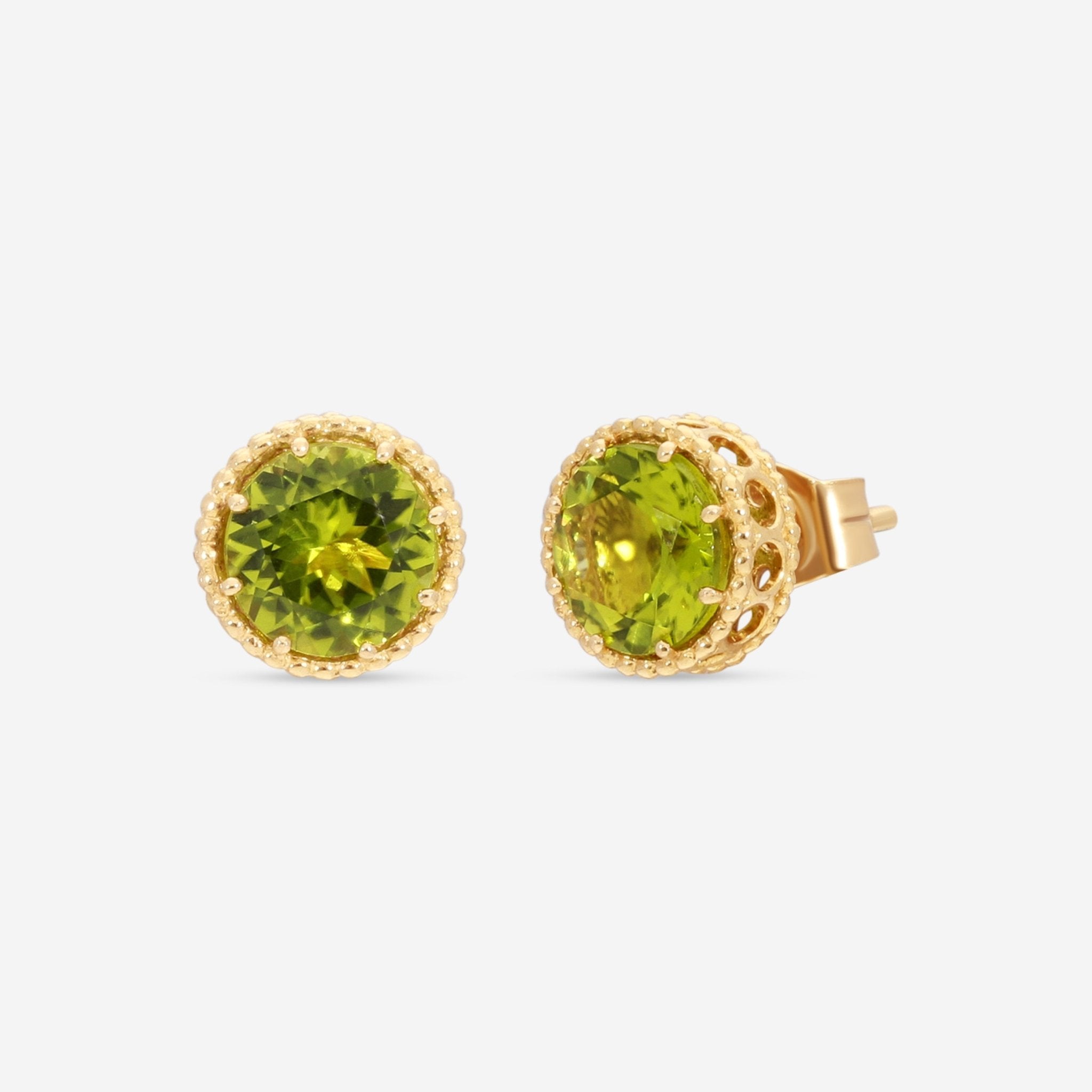 Nanis 18K Yellow Gold Peridot Stud Earrings OA19 - 560 - THE SOLIST - Nanis