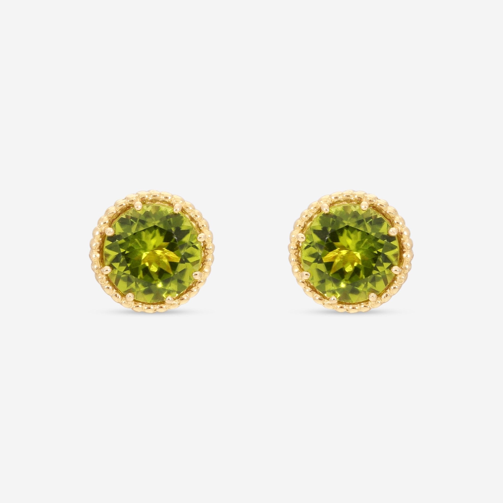 Nanis 18K Yellow Gold Peridot Stud Earrings OA19 - 560 - THE SOLIST - Nanis