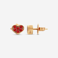 Nanis 18K Yellow Gold Red Sapphire Stud Earrings OS1 - 506 - THE SOLIST - Nanis