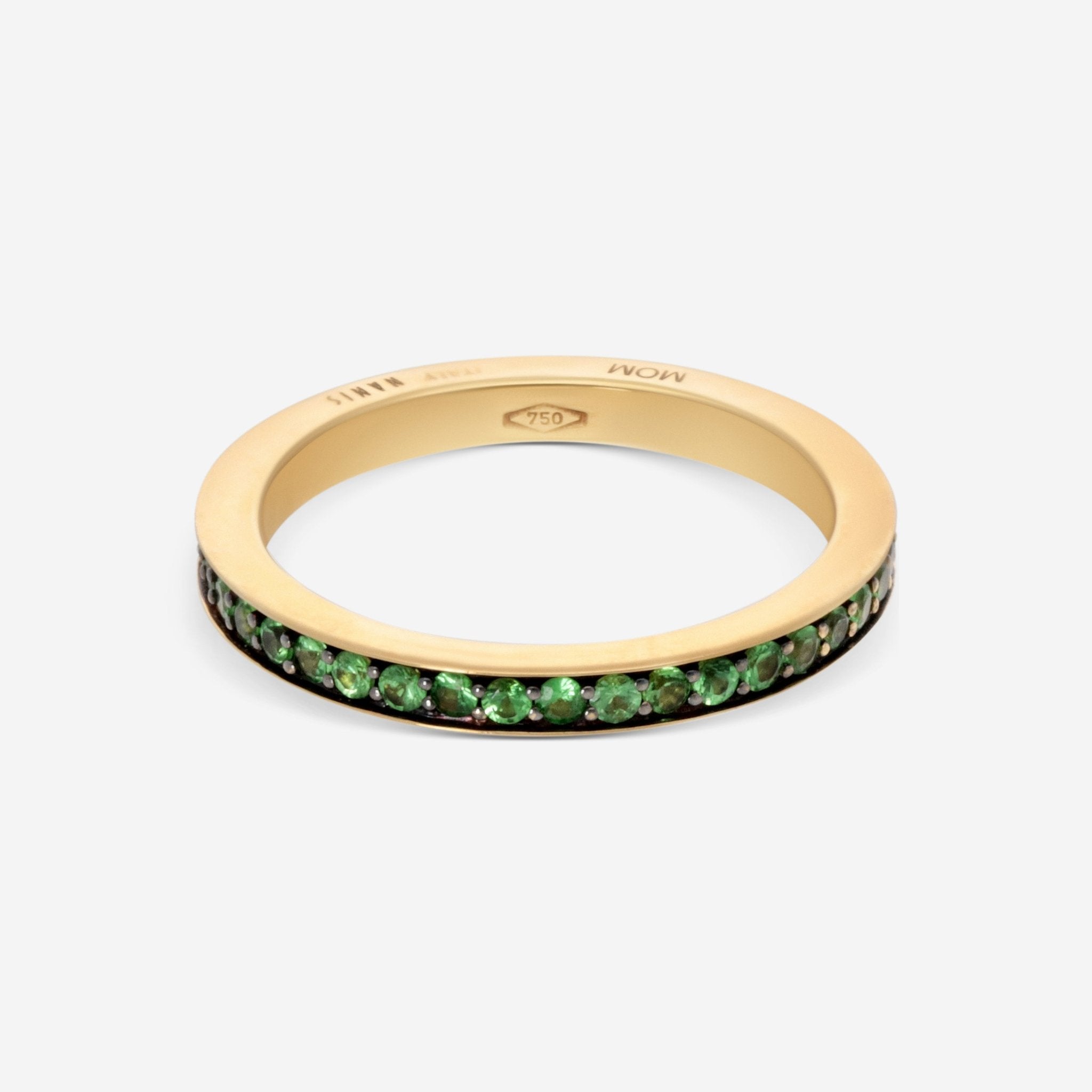 Nanis 18K Yellow Gold Tsavorite Band Ring Sz. 6 AS1 - 507 - THE SOLIST - Nanis