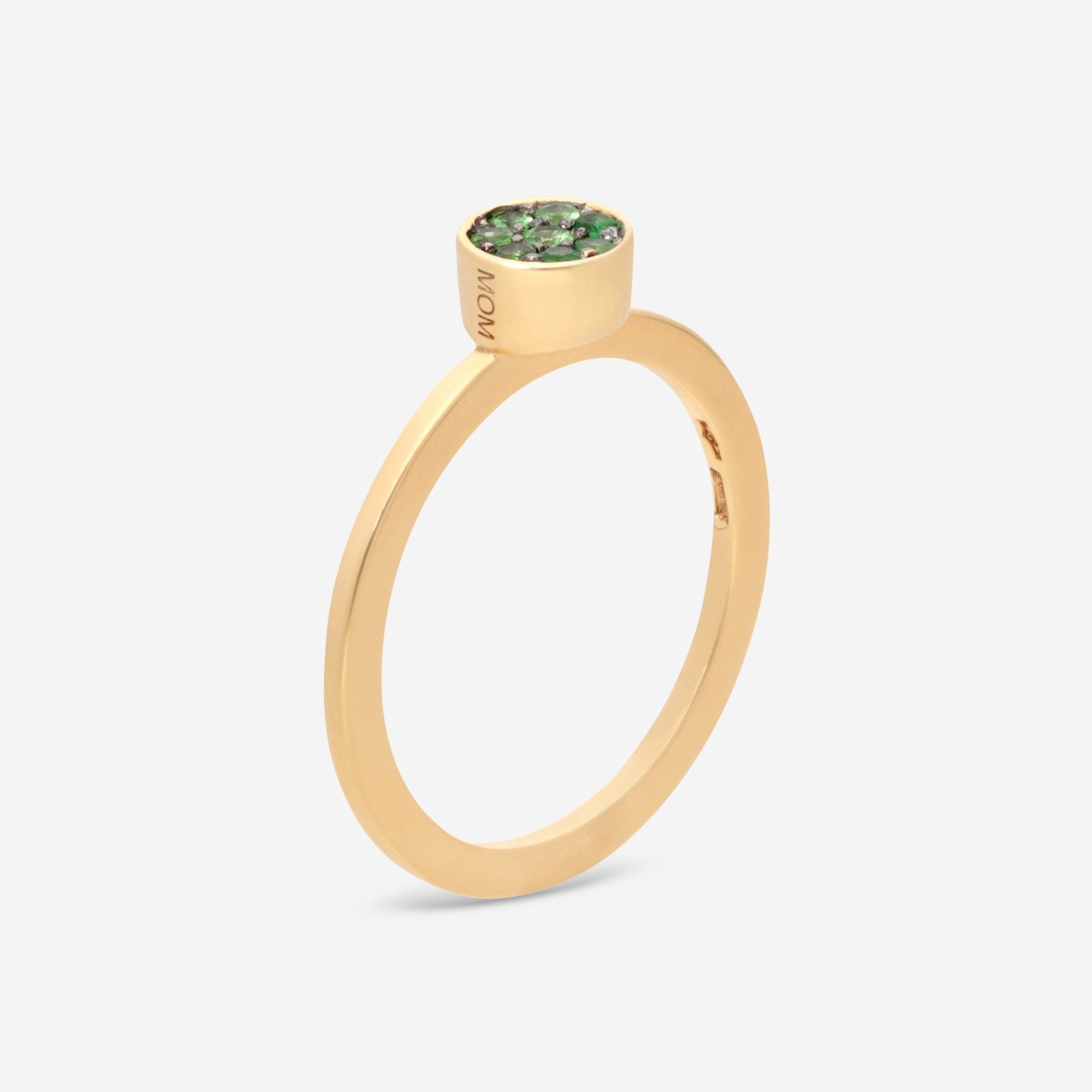 Nanis 18K White Gold Tsavorite Ring Sz. 6.75 AS19-507
