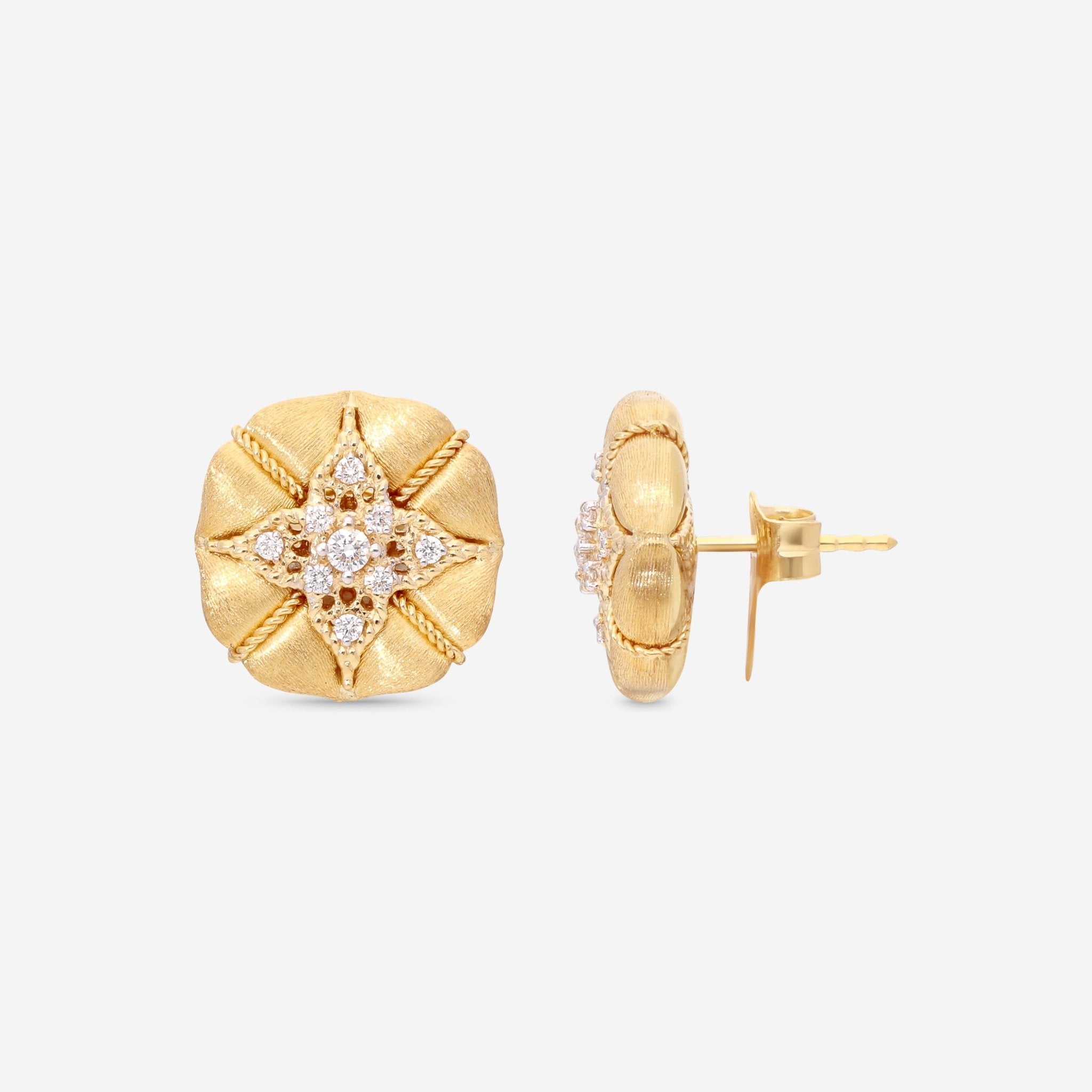 Nanis Amarcord 18K Yellow Gold Diamond Stud Earrings OS17 - 571 - THE SOLIST - Nanis