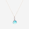 Nanis Bon Bon 18K Yellow Gold Diamond & Blue Topaz Pendant Necklace CS12 - 474 - THE SOLIST - Nanis