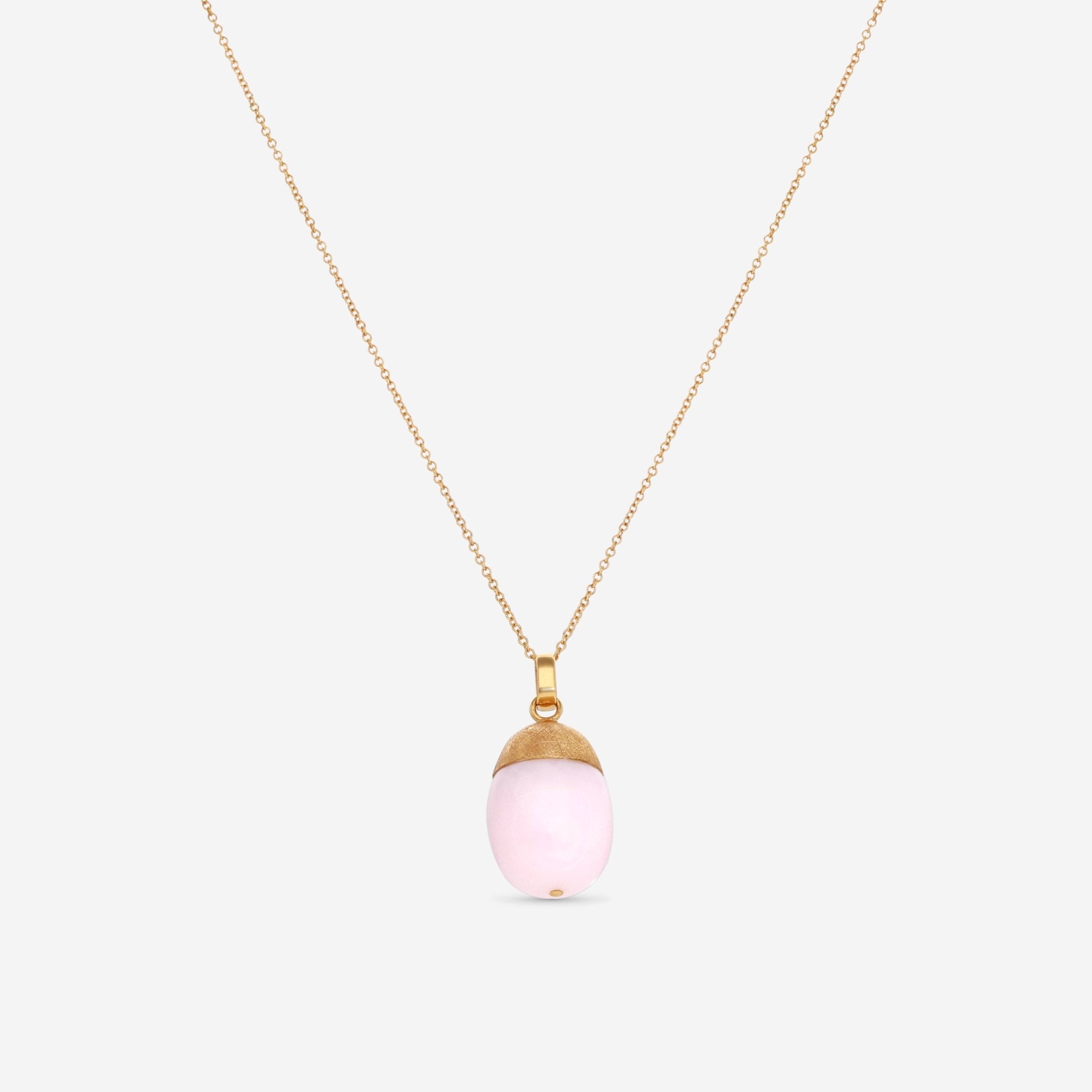 Nanis Dancing in the Rain 18K Yellow Gold Pink Opal & Diamond Pendant Necklace CS20 - 575 - THE SOLIST - Nanis