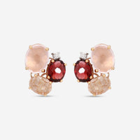 Nanis Ipanema 18K Rose Gold Multi - stone Stud Earrings OS29 - 515 - THE SOLIST - Nanis