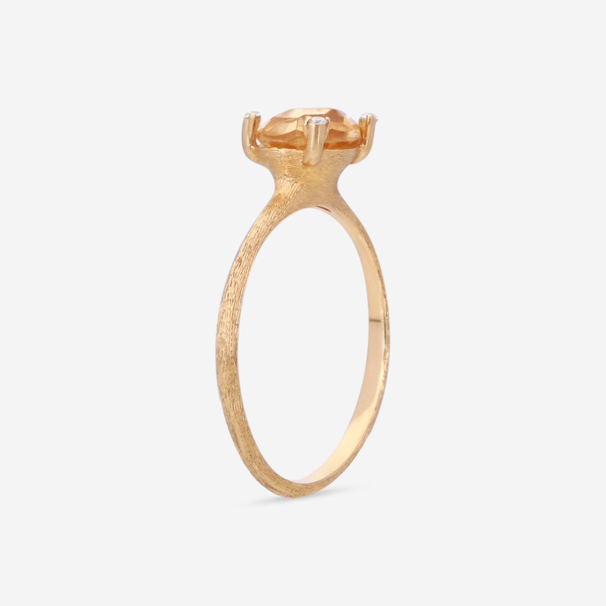 Nanis Ipanema 18K Yellow Gold Citrine Quartz & Diamond Ring Sz.7.5 AS9 - 576 - THE SOLIST - Nanis