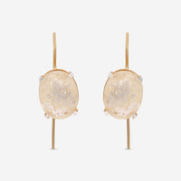 Nanis Ipanema 18K Yellow Gold Diamond & Rutile Quartz Drop Earrings OS7 - 576 - THE SOLIST - Nanis