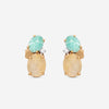 Nanis Ipanema 18K Yellow Gold Diamond & Rutile Quartz Stud Earrings OS2 - 576 - THE SOLIST - Nanis