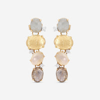 Nanis Ipanema 18K Yellow Gold Milky Aquamarine & Diamond Drop Earrings OS1 - 577 - THE SOLIST - Nanis