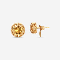 Nanis Notre Dame 18K Yellow Gold Citrine Stud Earrings OA25 - 560 - THE SOLIST - Nanis