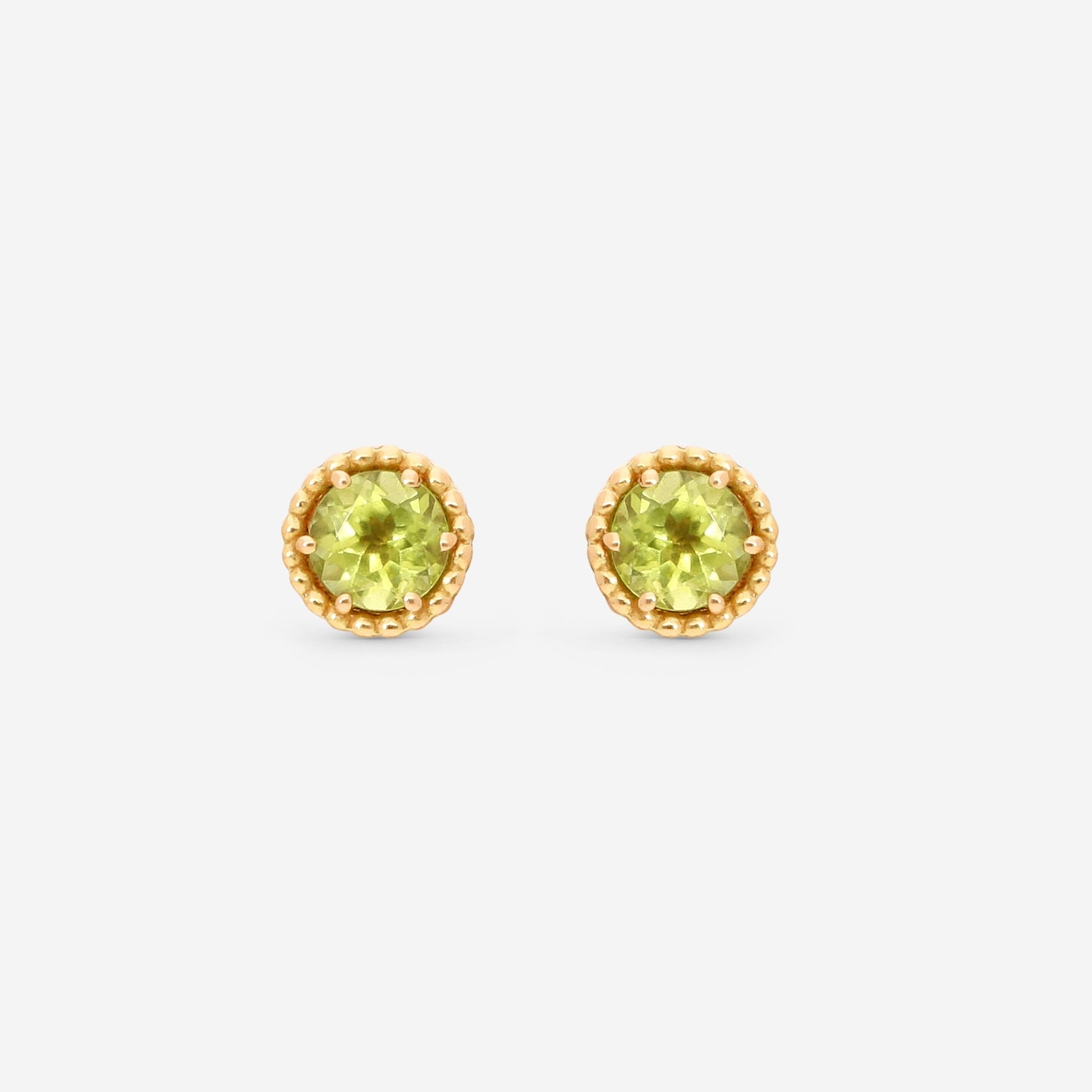 Nanis Notre Dame 18K Yellow Gold Peridot Stud Earrings OA27 - 560 - THE SOLIST - Nanis