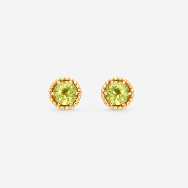 Nanis Notre Dame 18K Yellow Gold Peridot Stud Earrings OA27 - 560 - THE SOLIST - Nanis