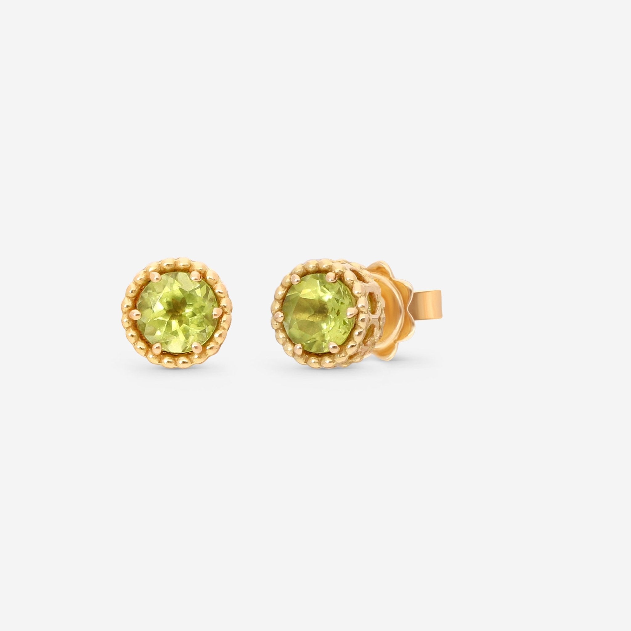 Nanis Notre Dame 18K Yellow Gold Peridot Stud Earrings OA27 - 560 - THE SOLIST - Nanis