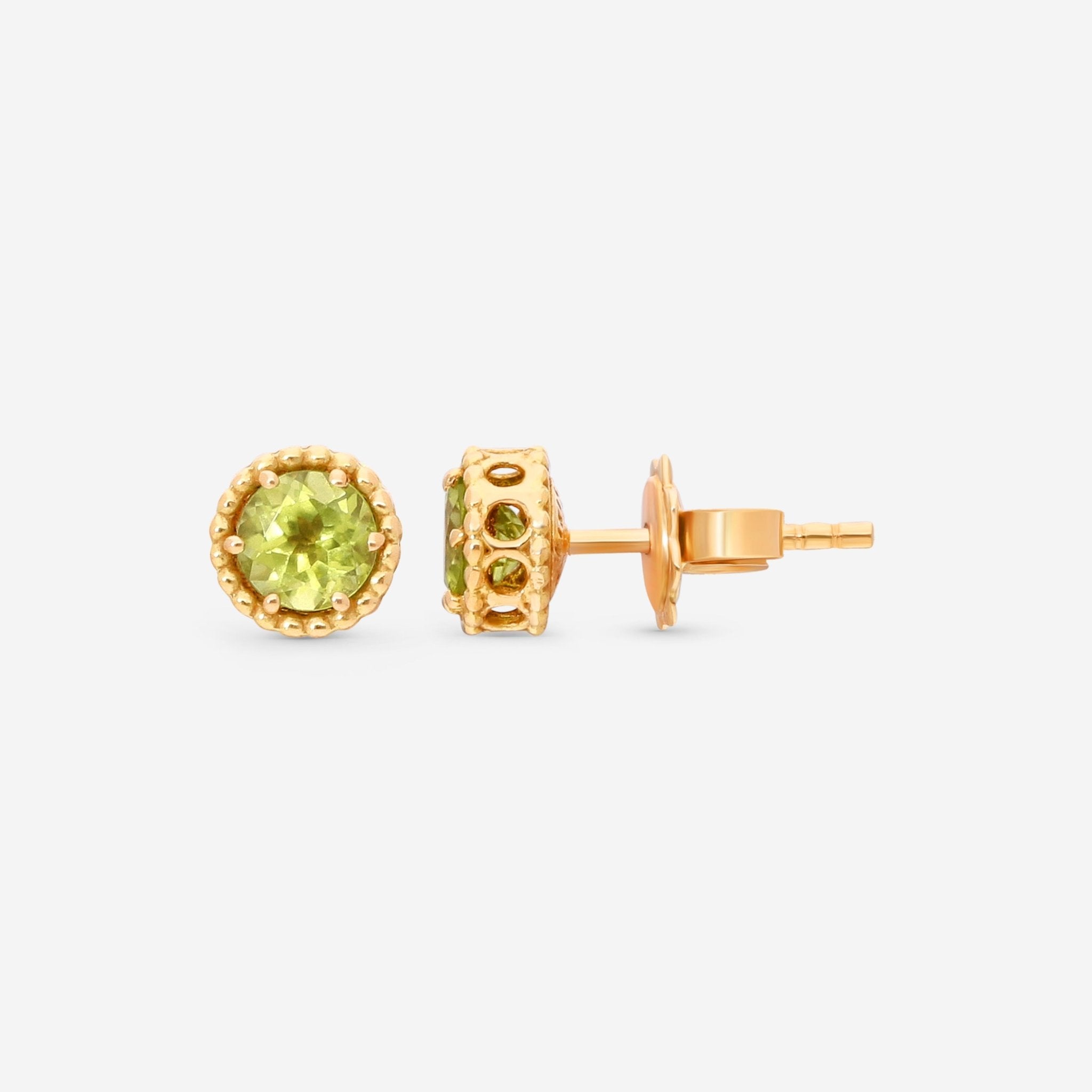 Nanis Notre Dame 18K Yellow Gold Peridot Stud Earrings OA27 - 560 - THE SOLIST - Nanis