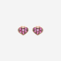 Nanis Q - Ori 18K Rose Gold Pink Sapphire Stud Earrings OS9 - 506 - THE SOLIST - Nanis