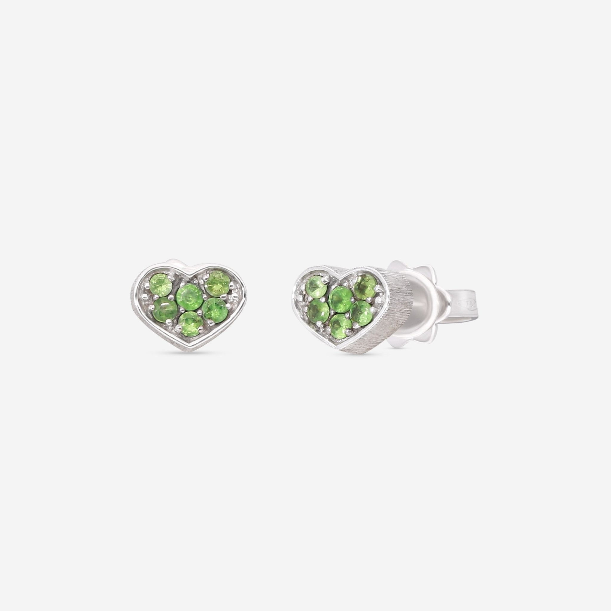 Nanis Q - Ori 18K White Gold Tsavorite Stud Earrings OS3 - 506 - THE SOLIST - Nanis