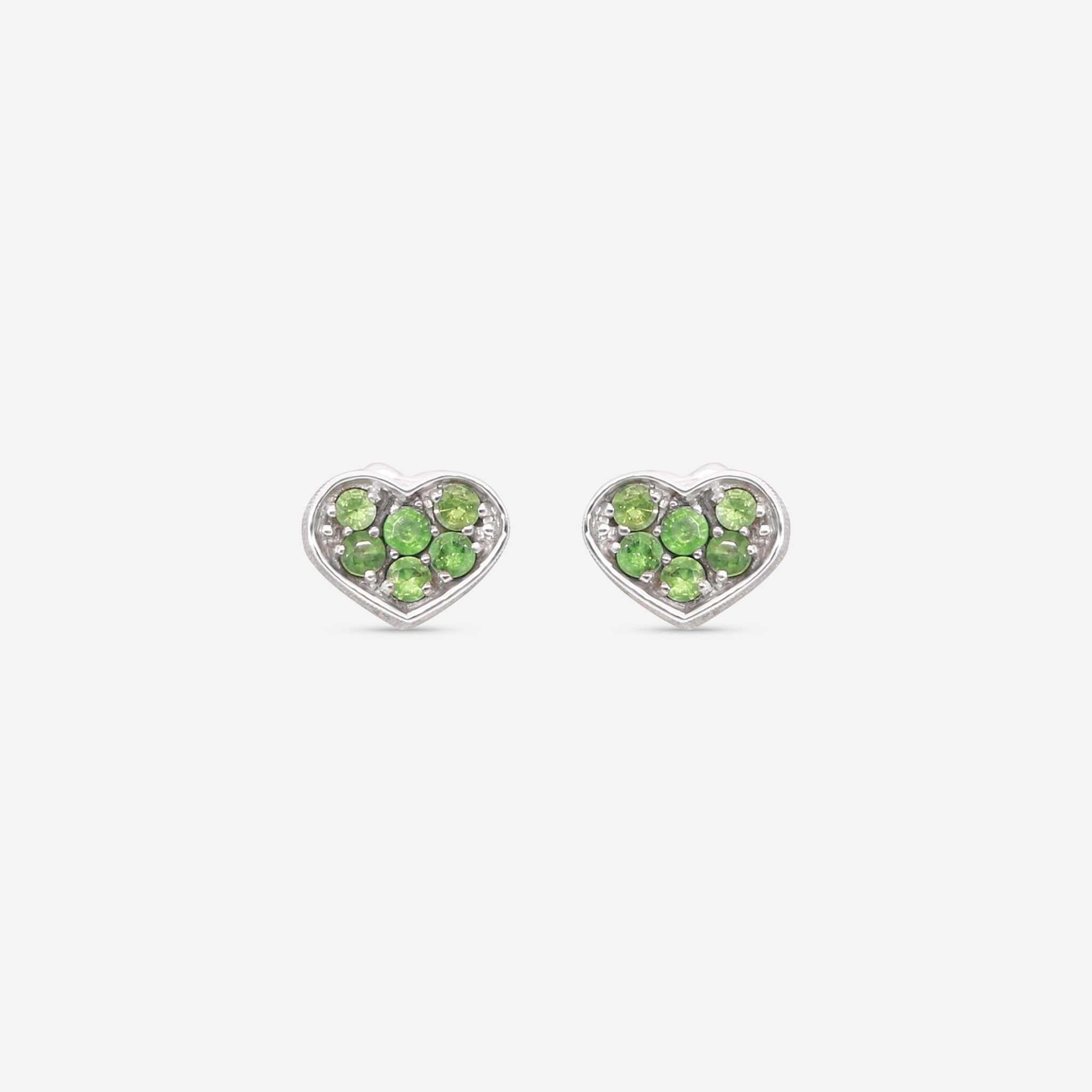 Nanis Q - Ori 18K White Gold Tsavorite Stud Earrings OS3 - 506 - THE SOLIST - Nanis