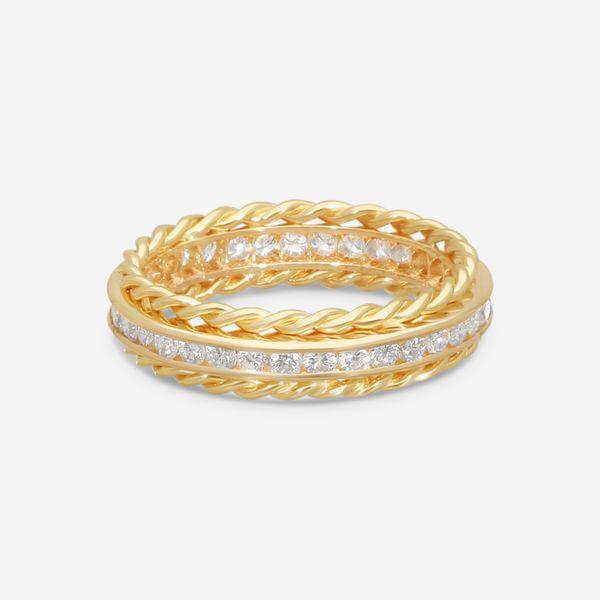 Suna 14K & 18K Yellow Gold Wedding Band Ring Sz. 6 W1/2YY-TGW