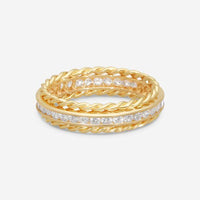 Suna 14K & 18K Yellow Gold Wedding Band Ring Sz. 6 W1/2YY-TGW