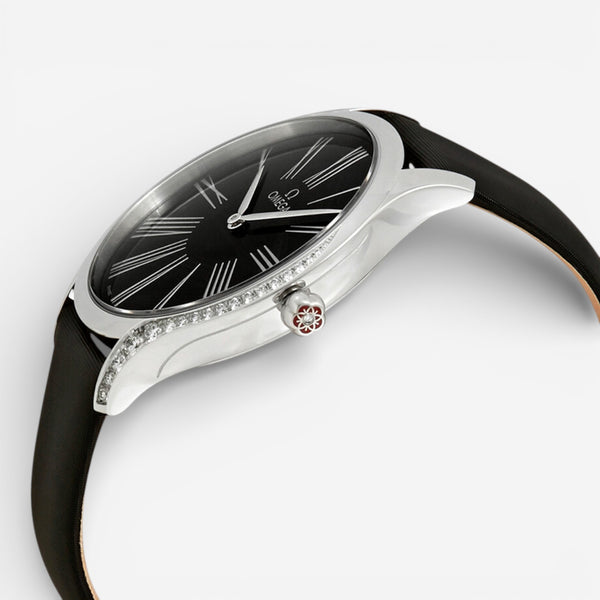 Omega De Ville Tresor Stainless Steel Diamond Quartz Ladies Watch 428.17.39.60.01.001