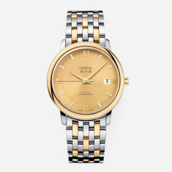 Omega De Ville Prestige Stainless Steel Diamond Automatic Unisex Watch 42420372