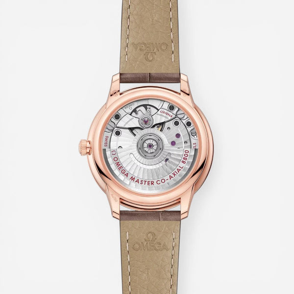 Omega De Ville Prestige 18K Rose Gold Diamond Automatic Ladies Watch 434.53.34.2