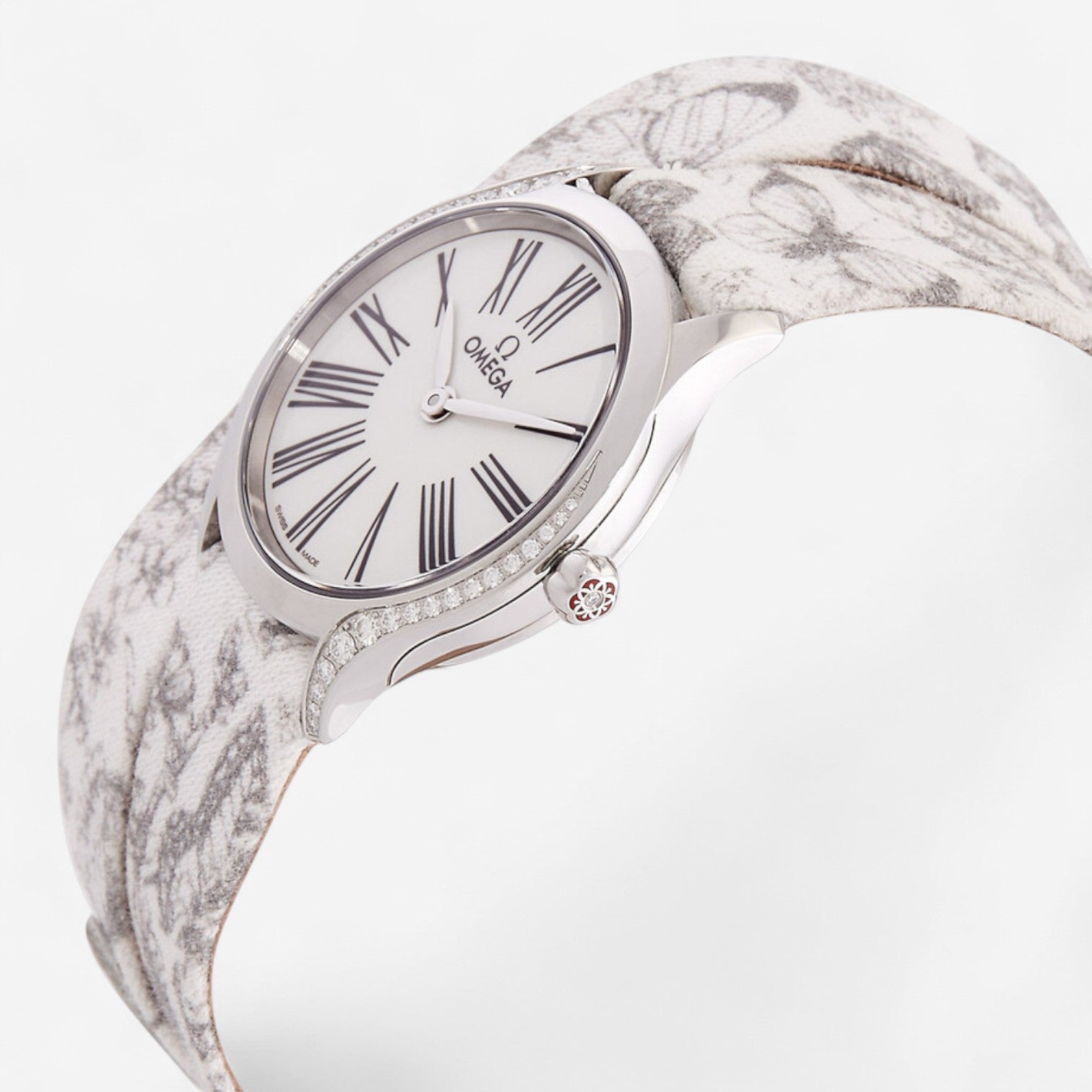 Omega De Ville Mini Tresor Stainless Steel Diamond Quartz Ladies Watch 428.17.26.60.04.002