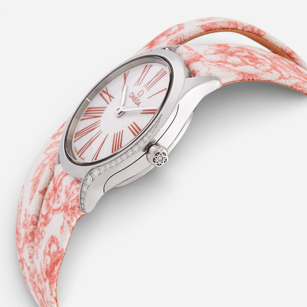 Omega De Ville Mini Tresor Stainless Steel Diamond Quartz Ladies Watch 428.17.26.60.04.003