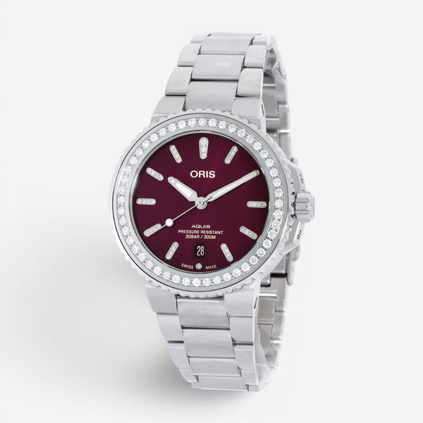 Oris Aquis Date Diamond Stainless Steel Automatic Unisex Watch 01-733-7766-4998