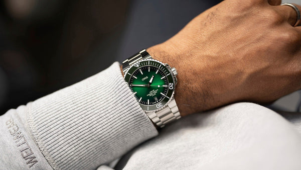 Oris Aquis Date Calibre 400 Green Dial Automatic Men's Watch 0140077634157 - 0782409PEB - THE SOLIST - Oris