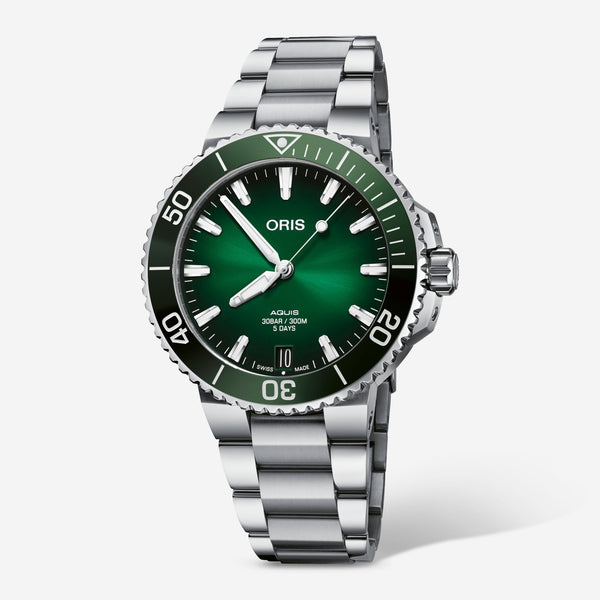 Oris Aquis Date Green Dial Automatic Men's Watch 0140077694157 - 0782209PEB - THE SOLIST - Oris