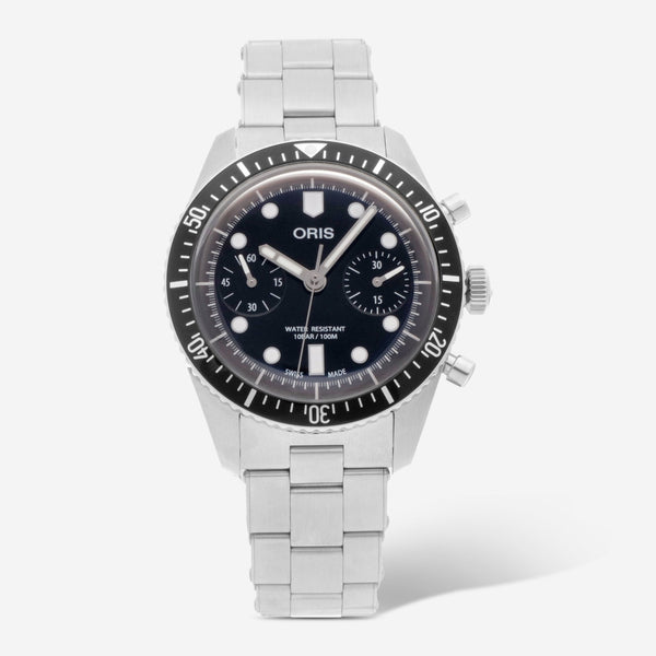 Oris Divers Sixty - Five Chronograph Stainless Steel Automatic Men's Watch 0177177914054 - 0782018 - THE SOLIST - Oris