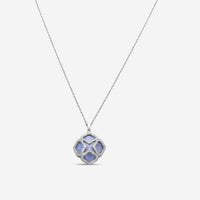 Chopard Imperiale 18K White Gold Diamond & Chalcedony Pendant Necklace 799220