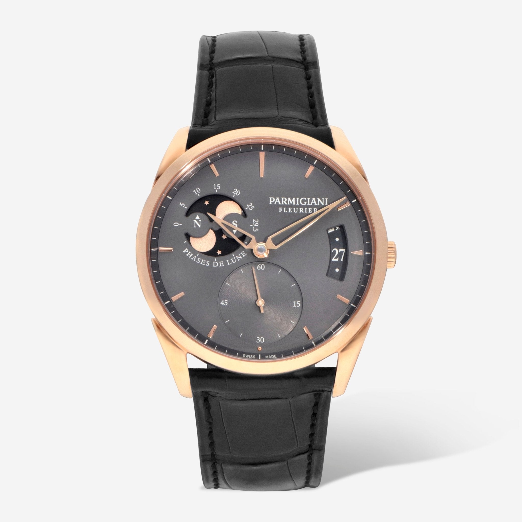 Parmigiani Fleurier Tonda 1950 Lune 18K Rose Gold Automatic Men's Watch PFC284 - 1000200 - HA1441 - THE SOLIST - Parmigiani Fleurier