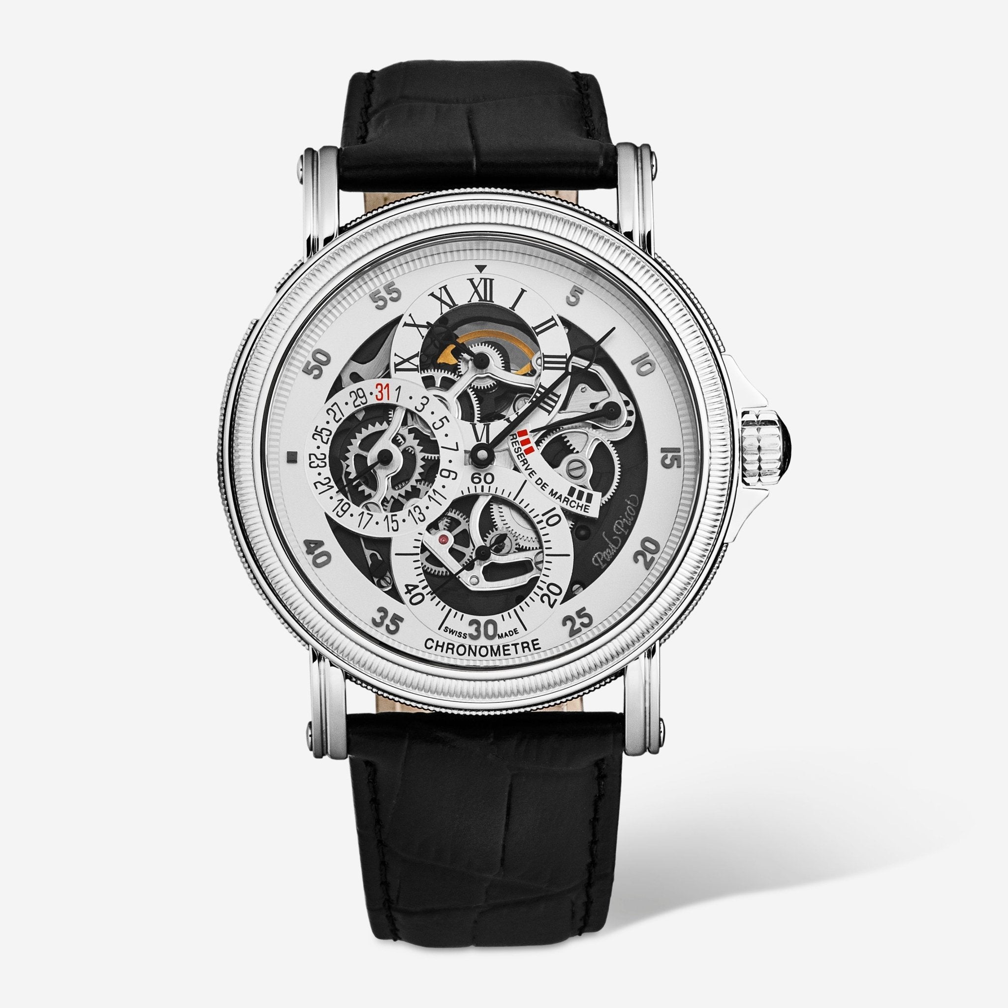 Paul Picot Atelier Skeleton Regulator Silver Dial Men's Automatic Watch P3090.SG.7203 - THE SOLIST - Paul Picot