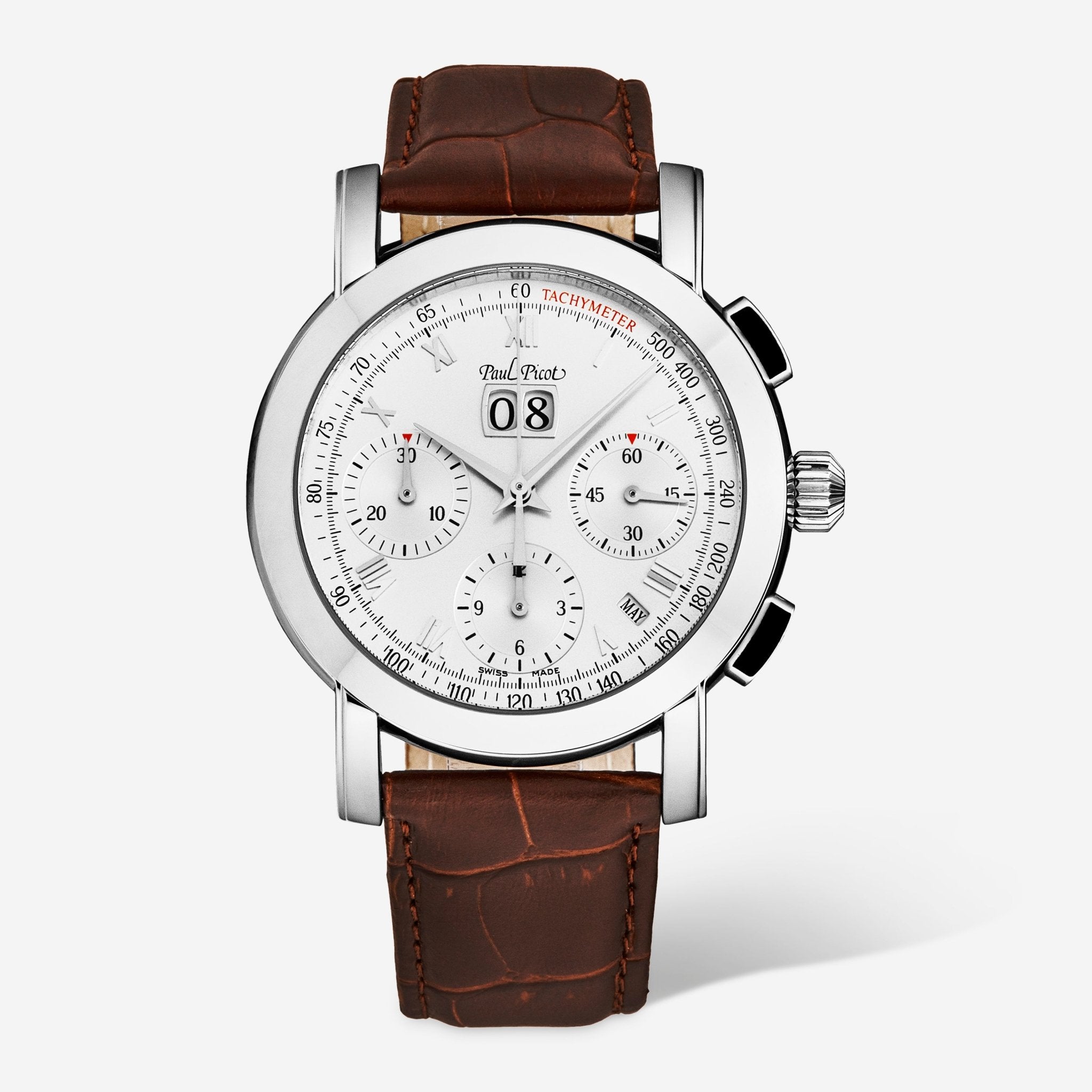 Paul Picot Firshire Chronograph Silver Dial Men's Automatic Watch P7045.20.731 - THE SOLIST - Paul Picot