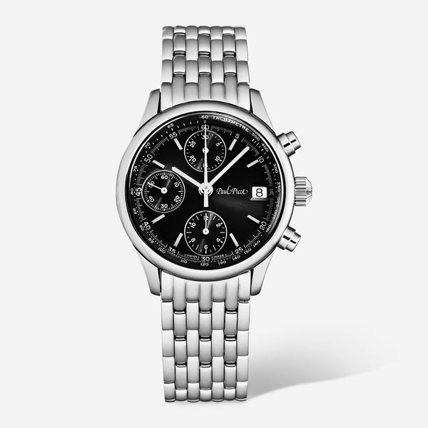 Paul Picot Telemark Chronograph Black Dial Stainless Steel Men's Automatic Watch P4102.20.331/B - THE SOLIST - Paul Picot