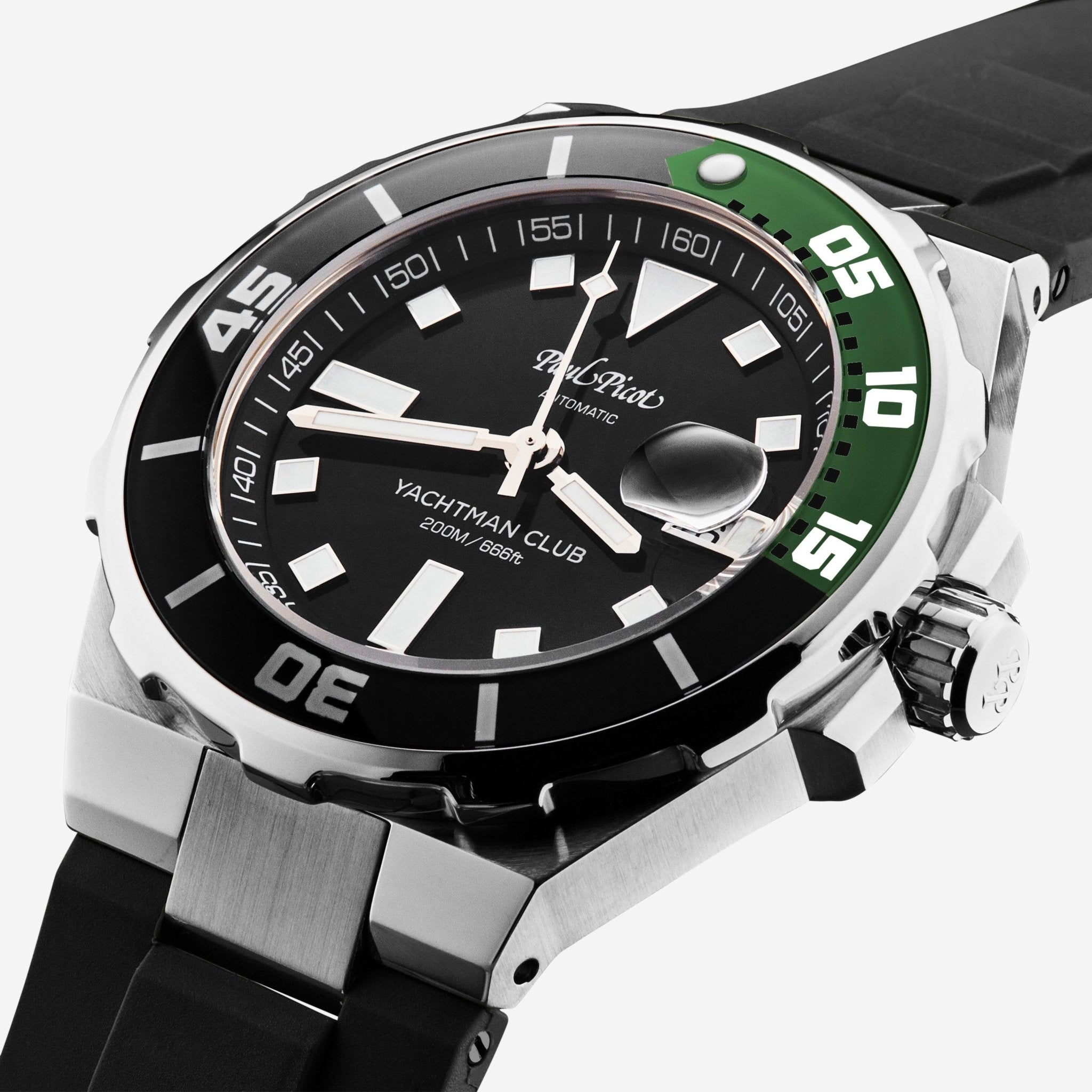 Paul Picot Yachtman Club Black Dial Men's Automatic Watch P1251NV.SG.3614CM001 - THE SOLIST - Paul Picot