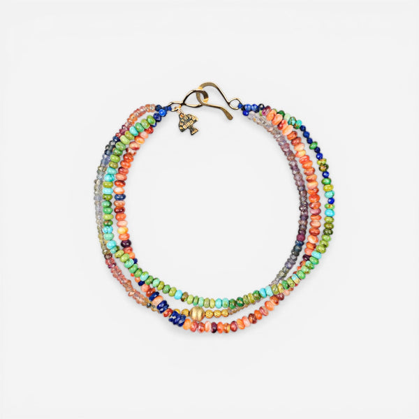 Peyote Bird Designs Marrakesh 14K Yellow Gold Multi-Gemstone Bracelet PB23B49