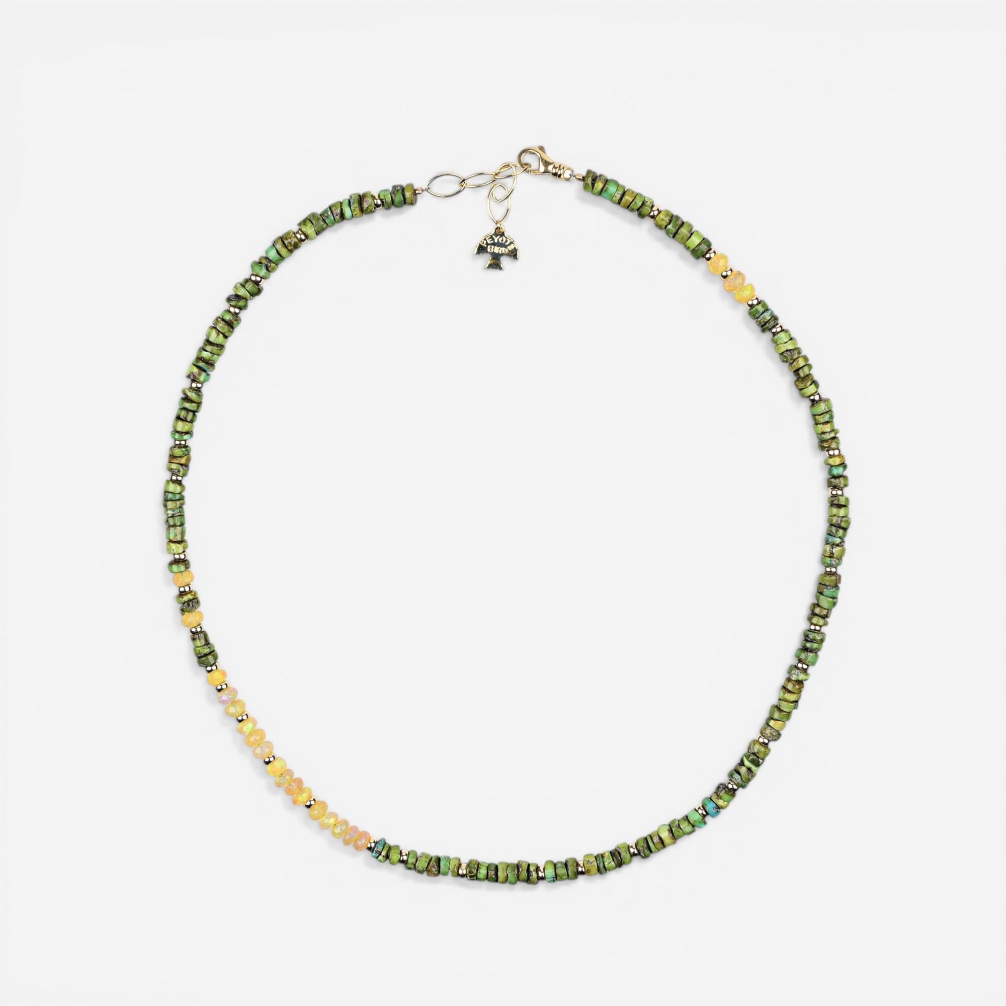 Peyote Bird Designs Padma 14K Yellow Gold Multi-Gemstone Necklace PB23N32