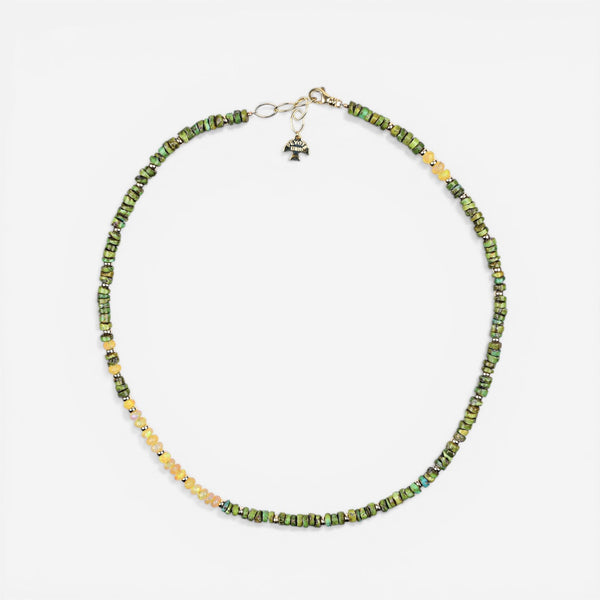 Peyote Bird Designs Padma 14K Yellow Gold Multi-Gemstone Necklace PB23N32