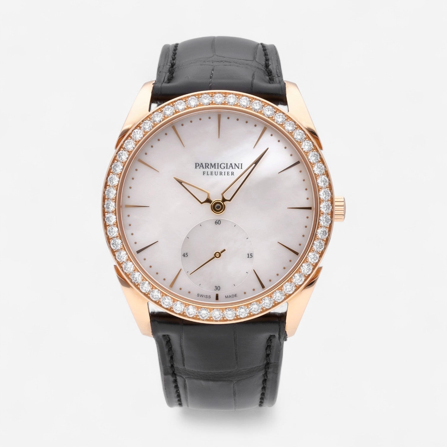 Parmigiani Fleurier Tonda 1950 18K Rose Gold Diamond Automatic Ladies Watch PFC288-1063301-HA1421
