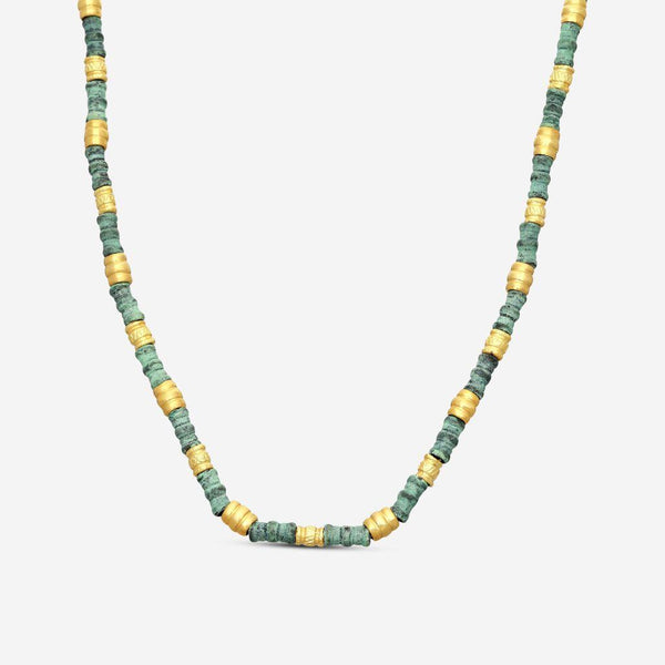 Armenta 18K Yellow Gold & Grey Sterling Silver Station Necklace 22292