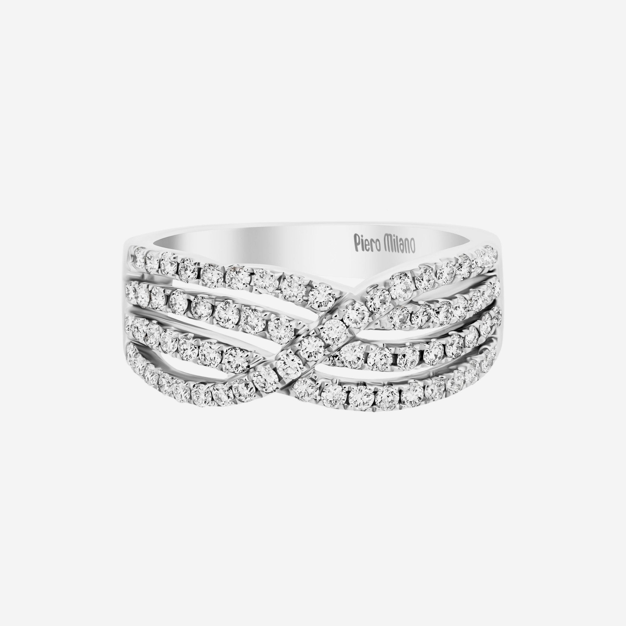 Piero Milano 18K White Gold Diamond 0.70ct. tw. Ring Sz 6 RIDI - 102399 - 386 - THE SOLIST - Piero Milano