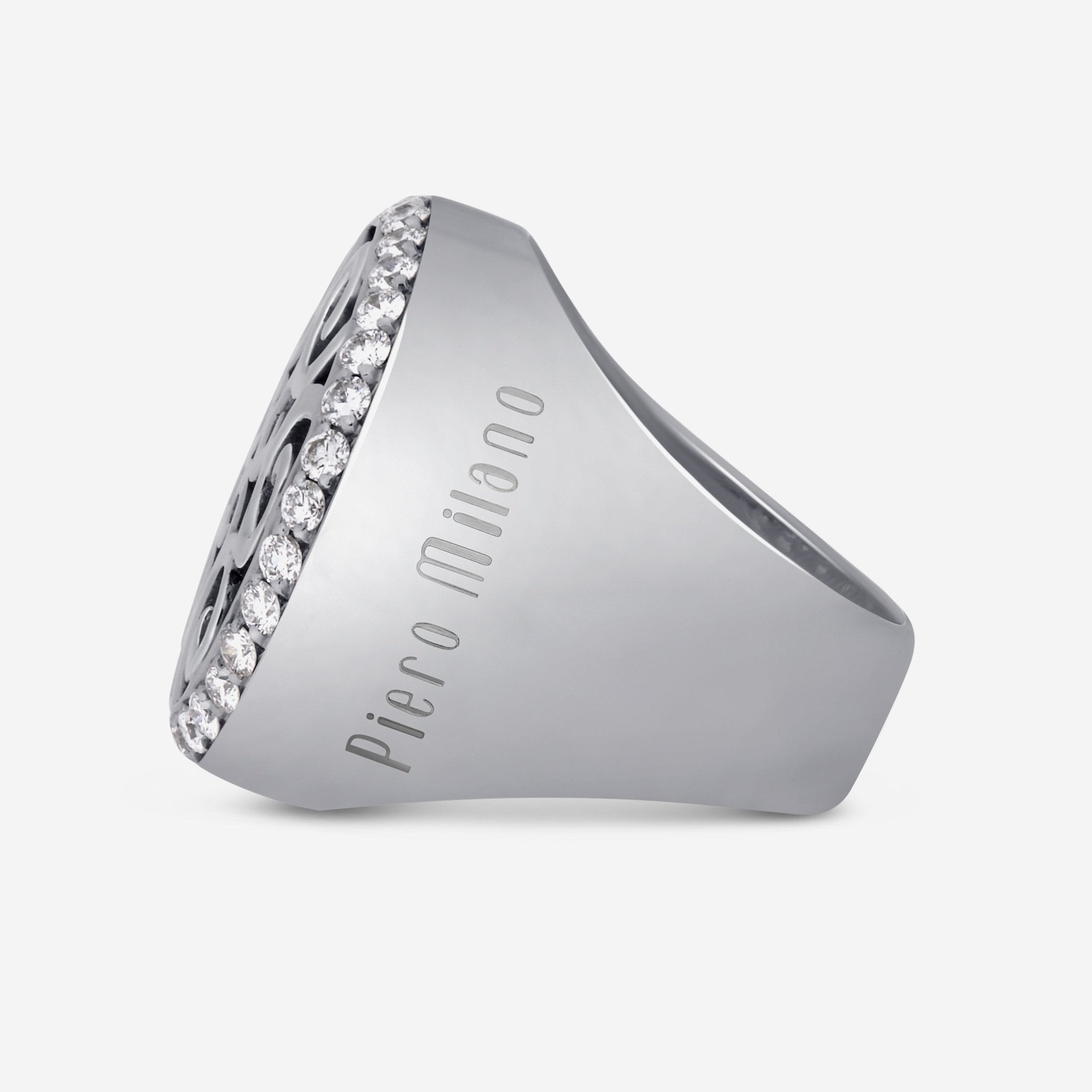 Piero Milano 18K White Gold Diamond 0.84ct. tw. Ring Sz 7 M3219AB2 - THE SOLIST - Piero Milano