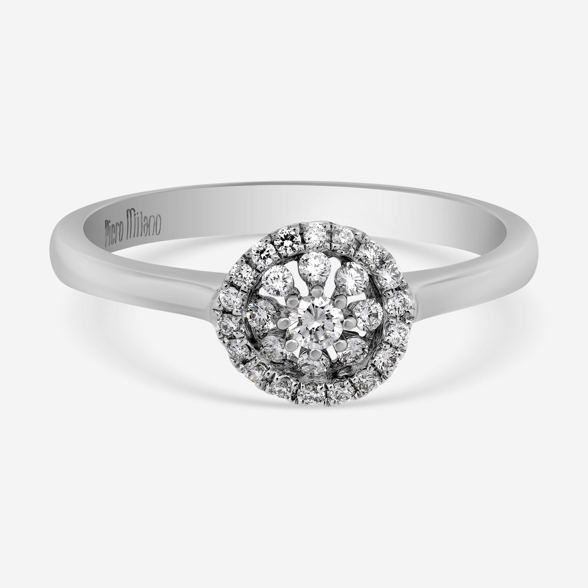 Piero Milano 18K White Gold Diamond Ring Sz 6.75 RIDI - 102570 - 434 - THE SOLIST - Piero Milano