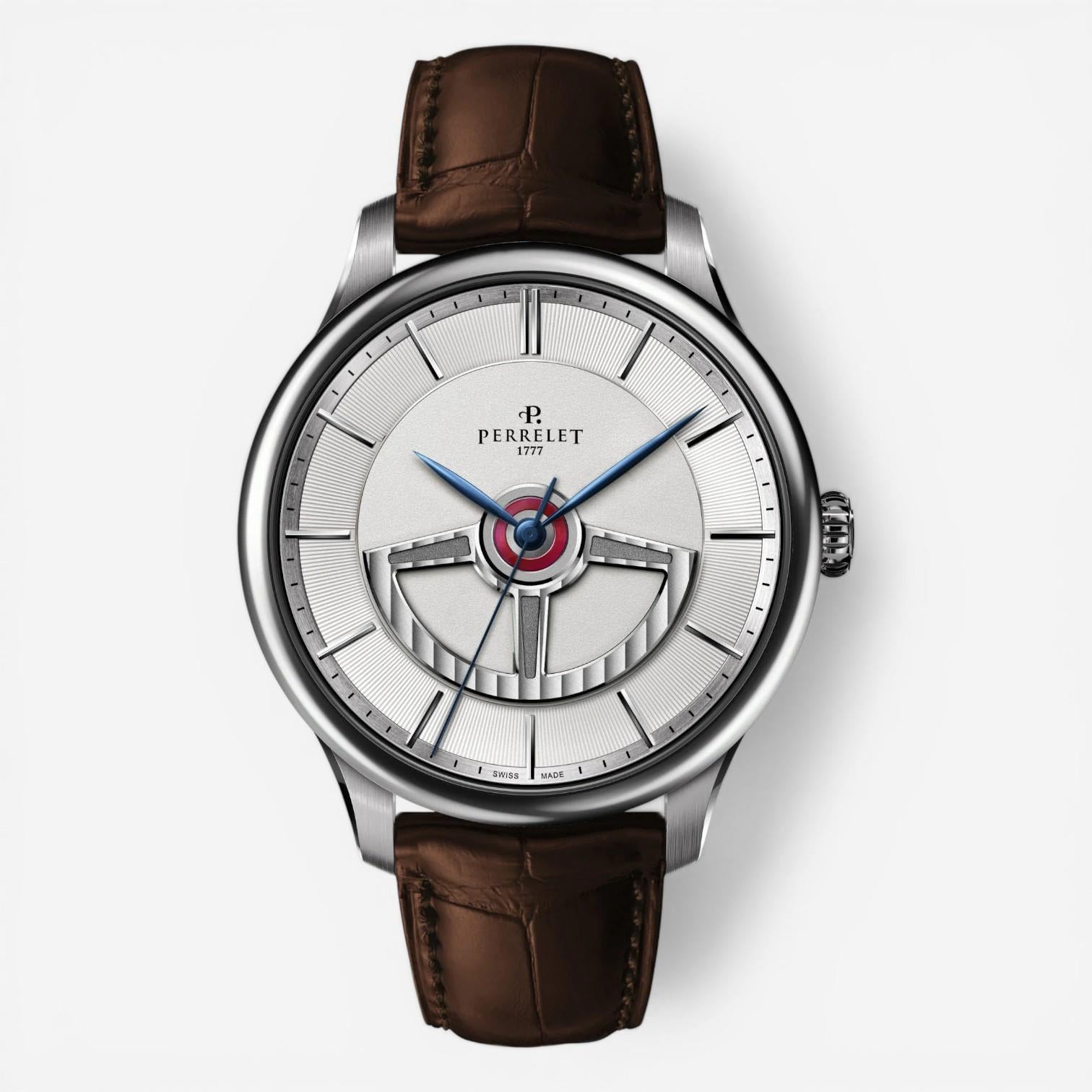 Perrelet First Class Double Rotor Stainless Steel Automatic Men's Watch A1090/1
